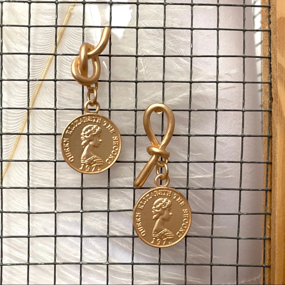 💕💕Last One Europe Ancient Coin Design Earrings - Picture 3 of 7